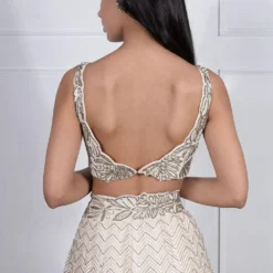 Ritika Mirchandani Ivory Bead & Resham Work Lehenga Set 5 Ritika Mirchandani Ivory Bead & Resham Work Lehenga Set -Cheap Drapvera Store 01 21 13 3
