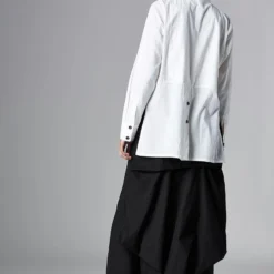 Chola White Curve Placket Shirt 8 Chola White Curve Placket Shirt -Cheap Drapvera Store 03052023ca09 4