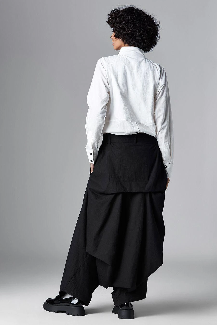 Chola White Curve Placket Shirt 5 Chola White Curve Placket Shirt - Image 5