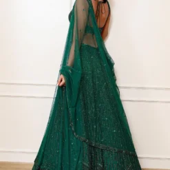 Naibah Emerald Green Hand Embellished Lehenga Set 7 Naibah Emerald Green Hand Embellished Lehenga Set -Cheap Drapvera Store 03052023nh16 4