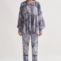 Amrich Black Shiba Handcrafted Shibori Pants