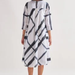 Amrich Black & White Handcrafted Shibori Dress -Cheap Drapvera Store 0404amr13 6