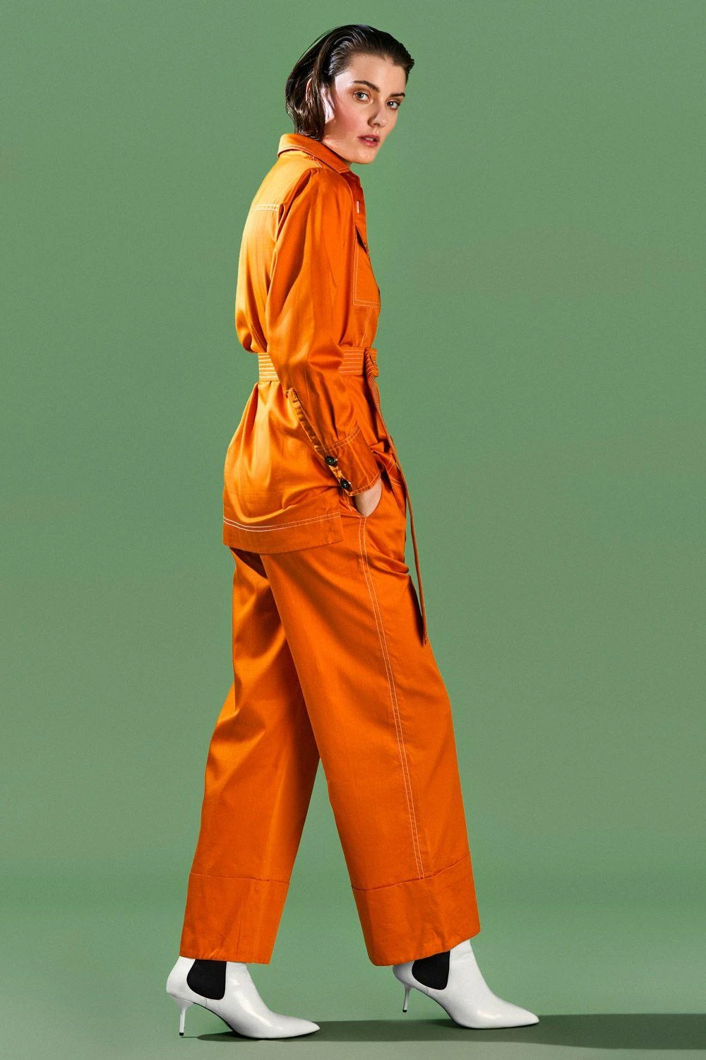 Bennch Orange Straight Fit Pants 2 Bennch Orange Straight Fit Pants - Image 2