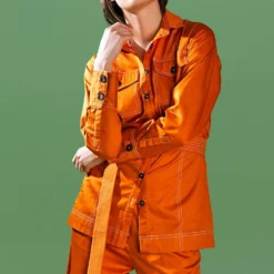 Bennch Orange Straight Fit Pants 5 Bennch Orange Straight Fit Pants -Cheap Drapvera Store 05ptp 3