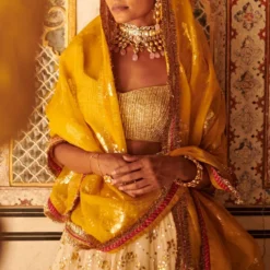 Itrh Yellow Embroidered Lehenga Set -Cheap Drapvera Store 0608it03 4