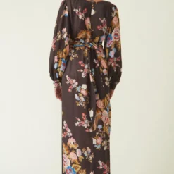 Payal Pratap Brown Floral Printed Dress With A Side Slit 7 Payal Pratap Brown Floral Printed Dress With A Side Slit -Cheap Drapvera Store 0702pp08 4