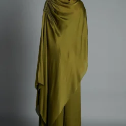 Amit Aggarwal Olive Green Asymmetric Belted Top -Cheap Drapvera Store 072 olv 3