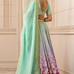 Tarun Tahiliani Mint Fuchsia Ombre Printed Lehenga Set -Cheap Drapvera Store 0901tt05 3