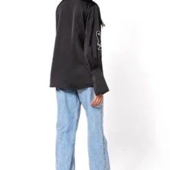 Kanika Goyal Label Black Embellished Shirt -Cheap Drapvera Store 1011kgl4 5