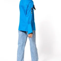 Kanika Goyal Label Blue Embellished Shirt -Cheap Drapvera Store 1011kgl5 5