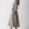 SUKETDHIR Grey Printed Poplin Shirt Dress