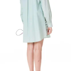 Kanika Goyal Label Cyan Green Applique Shirt -Cheap Drapvera Store 110kg21 3