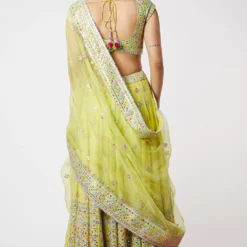 Gopi Vaid Lime Green Embellished Lehenga Set -Cheap Drapvera Store 115gv4 5