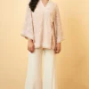 PATINE Peach Chikankari Wrap Top