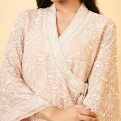 PATINE Peach Chikankari Wrap Top -Cheap Drapvera Store 116pat4 4