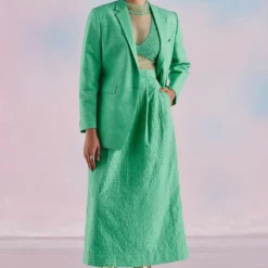 ILK Green Heart Embellished Skirt