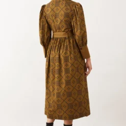 SNOB Olive Clover Printed Milori Dress -Cheap Drapvera Store 11823sb4 5