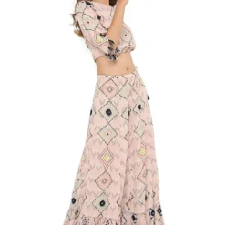 Payal Singhal Blush Diamond Printed Lehenga Set 8 Payal Singhal Blush Diamond Printed Lehenga Set -Cheap Drapvera Store 1311psn44 3