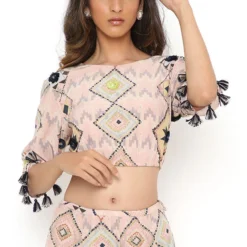 Payal Singhal Blush Diamond Printed Lehenga Set 9 Payal Singhal Blush Diamond Printed Lehenga Set -Cheap Drapvera Store 1311psn44 4