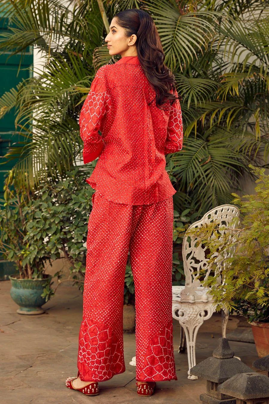 Twenty Nine Red Crushed Raidaana Silk Top 4 Twenty Nine Red Crushed Raidaana Silk Top - Image 4