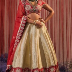 Simar Dugal Red Embellished Turkish Lehenga