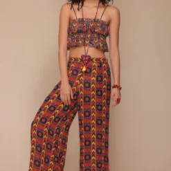 Payal Jain Multicoloured Abstract Printed Pants