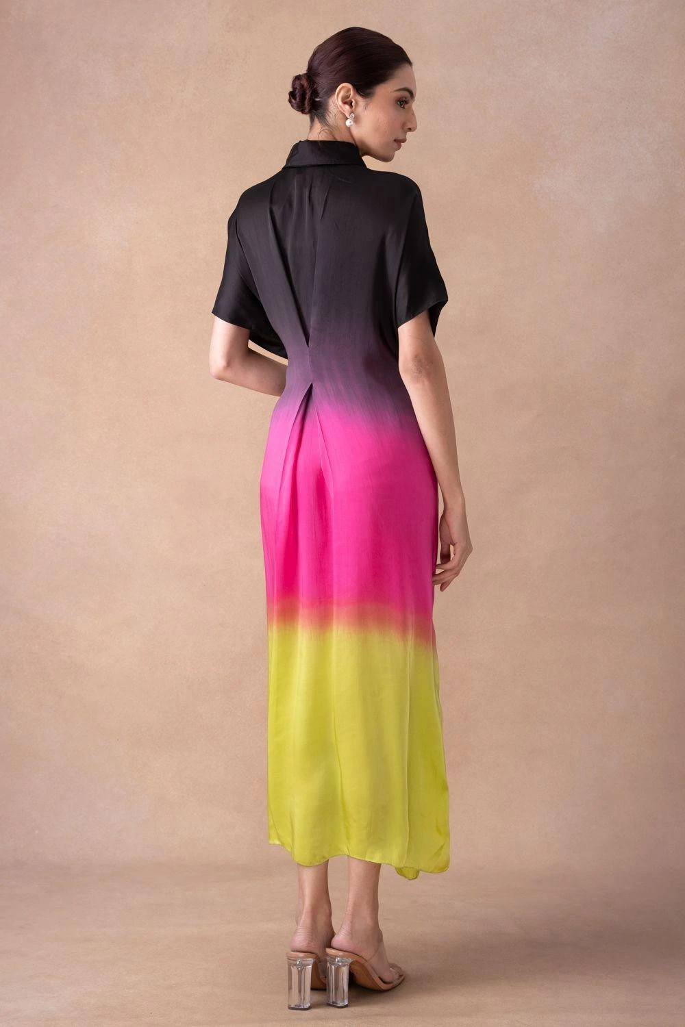 Inca Vibrant Multi-hued Ombre Long Shirt Dress 5 Inca Vibrant Multi-hued Ombre Long Shirt Dress - Image 5