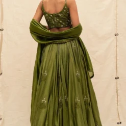 Punit Balana Olive Green Embellished Lehenga Set 11 Punit Balana Olive Green Embellished Lehenga Set -Cheap Drapvera Store 153sw6 6