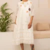 Arcvsh By Pallavi Singh Ivory Embellished & Checkered Dress