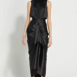 431-88 By Shweta Kapur Black Samara Skirt