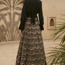 Ridhima Bhasin Black Chevron Embroidered Lehenga Set -Cheap Drapvera Store 165rb22 3