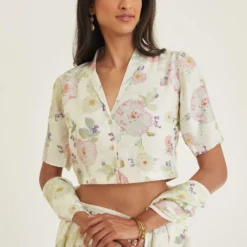 Surmaye Amore Ivory Mulberry Silk Blouse