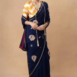 Kshitij Jalori Mustard Striped Blouse 9 Kshitij Jalori Mustard Striped Blouse -Cheap Drapvera Store 171023bs38 4