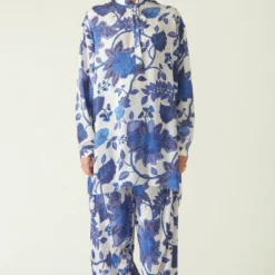 Payal Pratap White & Navy Ayung Printed Salwar