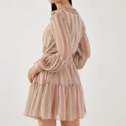 KoAi Rose Pink And Cream Stripe Frill Shirt -Cheap Drapvera Store 17723koia33 5