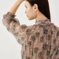 KoAi Peach And Olive Floral Top -Cheap Drapvera Store 17723koia8 5