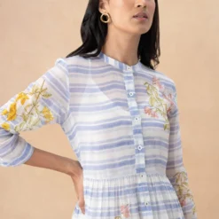 Vineet Rahul Zelda Bougainvillaea Front Open Dress -Cheap Drapvera Store 17823vr37 4