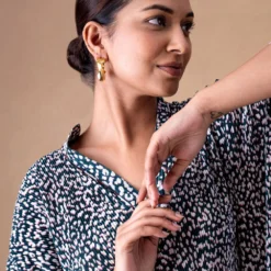 431-88 By Shweta Kapur Earthy Green Delilah Printed Top -Cheap Drapvera Store 181244318806 4