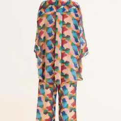 NORN Peach Abstract Printed Asymmetric Shirt -Cheap Drapvera Store 1823nn25 4