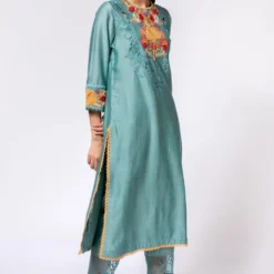 Chandrima Aqua Beadwork Kurta 9 Chandrima Aqua Beadwork Kurta -Cheap Drapvera Store 182chnd23 3