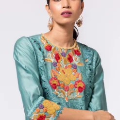 Chandrima Aqua Beadwork Kurta 10 Chandrima Aqua Beadwork Kurta -Cheap Drapvera Store 182chnd23 4