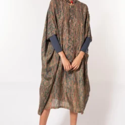 Divya Sheth Grey Hand-block Printed Kaftan