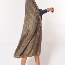 Divya Sheth Grey Hand-block Printed Kaftan -Cheap Drapvera Store 184dy16 3