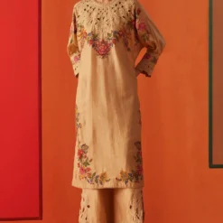 Chandrima Beige Cutwork Pants