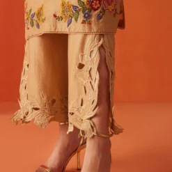 Chandrima Beige Cutwork Pants -Cheap Drapvera Store 18823ca5 3