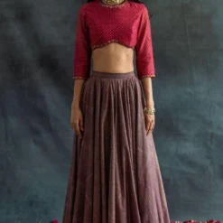 Swatti Kapoor Dahlia Pink Chanderi Blouse