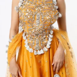 Payal Singhal Mustard Embroidered Lehenga Set -Cheap Drapvera Store 1911pys55 3