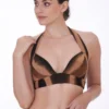 Dilnaz Chic Sienna Brown Tie & Dye Bustier