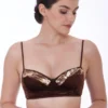 Dilnaz Rich Brown Sequin Adorned Bustier