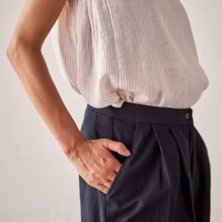 Khara Kapas Black Twill Trousers -Cheap Drapvera Store 19923kk32 4